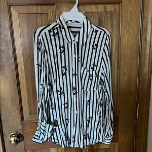 Striped Floral Men's Shirt